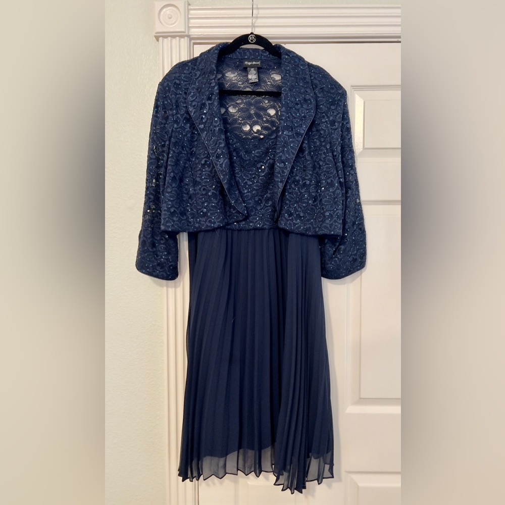 Maggie Barnes by Catherine’s, 26W, Blue, Mother-Of-The-Bride/Semi-Formal Dress